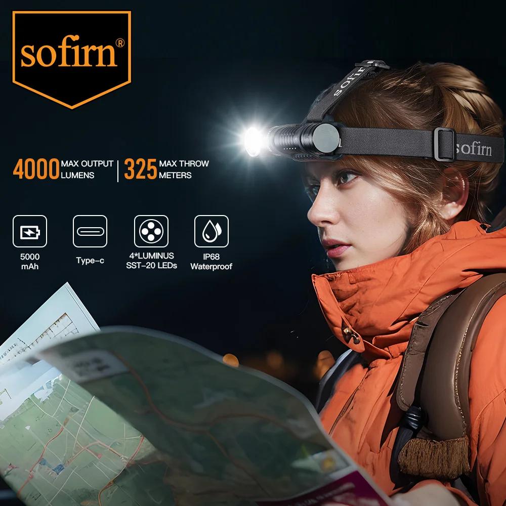 SOFIRN HS41 21700 USB C  工, 4000lm, ͸ , SST20 LED ġ ǥñ, ׳ƽ 